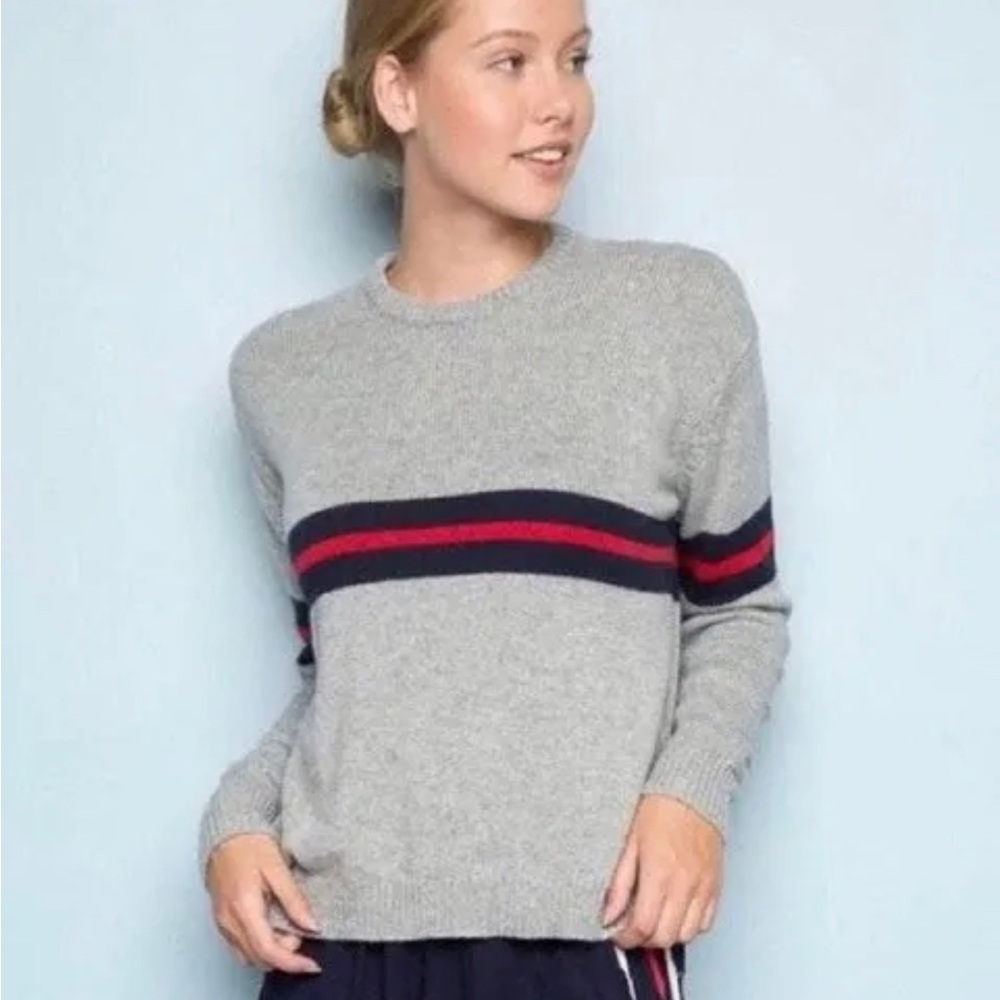 BRANDY MELVILLE Long Sleeve Top with Blue/Red Stripe. OS, EUC